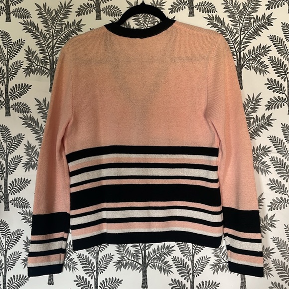 St. John Sport by Marie Gray Cardigan- Pink Black and White Size P - Picture 5 of 9